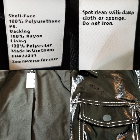 NINE WEST Soft Patent Leather Jacket BNWT - Picture 8 of 8